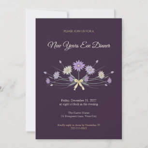 Xeranthemum New Years Eve Dinner Invitation