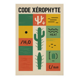 XEROPHYTE CODE - The Cactus alphabet Poster