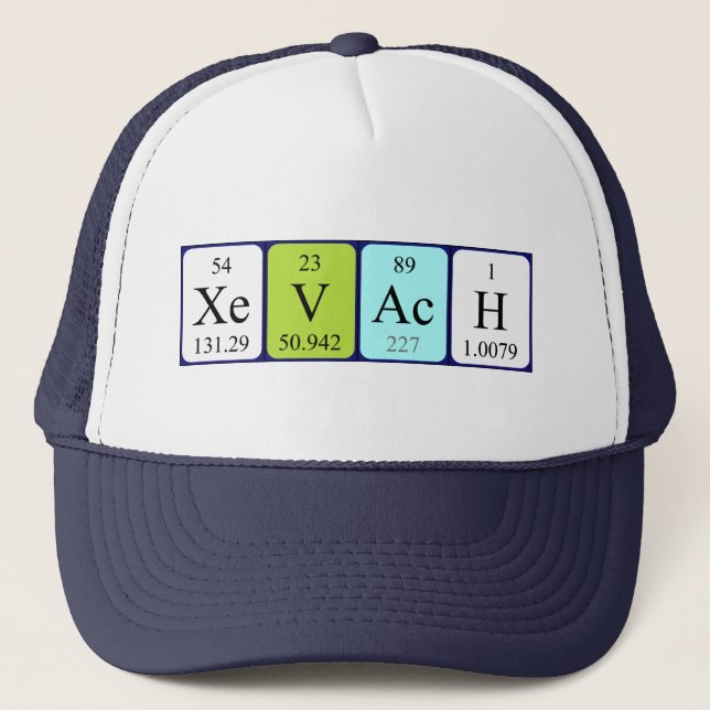 Xevach periodic table name hat (Front)