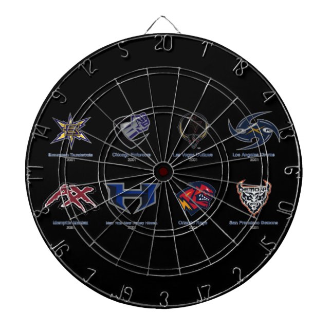 XFL Football  Dartboard (Front)