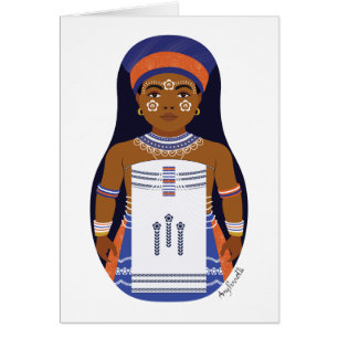 Xhosa, South African Matryoshka Card