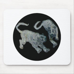 Xian China 2002 Ghost Tigers Black Circle Transp T Mouse Pad