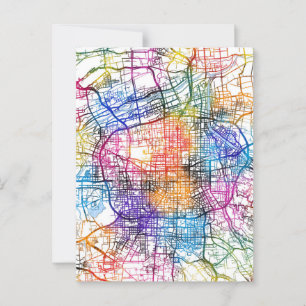 Xi'An China City Map Postcard