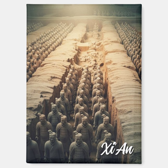 Xi'an Terracotta Warriors China Travel Magnet (Front)