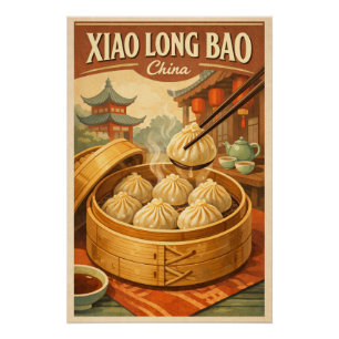 Xiao Long Bao, China travel Poster
