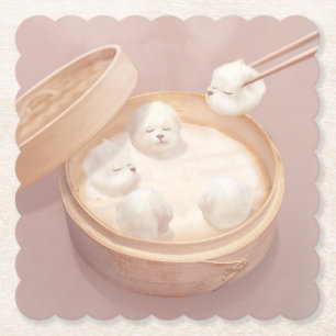 Xiao Long Bao Cute Illustration Paper Coaster