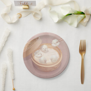 Xiao Long Bao Cute Illustration Paper Plate