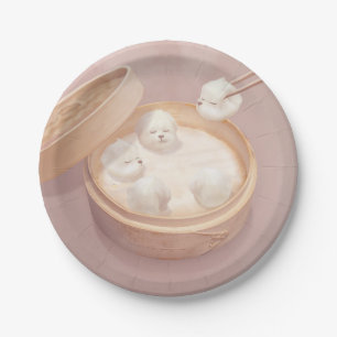 Xiao Long Bao Cute Illustration Paper Plate