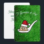 Xiaolongbao Chinese Soup Dumpling Dim Sum Santa Holiday Card<br><div class="desc">I love soup dumplings Xiaolongbao! Here is a soup dumpling wearing a Santa hat full of Christmas holiday cheer. Great Dim Sum food originating from Shanghai China. Their Chinese name means "little basket steamed bun". Great Dim Sum breakfast food. Please enjoy Happy Foods Design!</div>