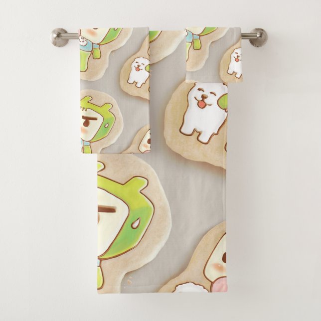 XiaoTieJun Icing Cookies Bath Towel Set (Insitu)