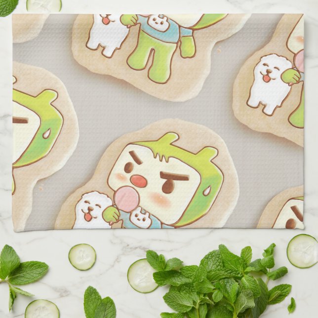 XiaoTieJun Icing Cookies Tea Towel (Folded)