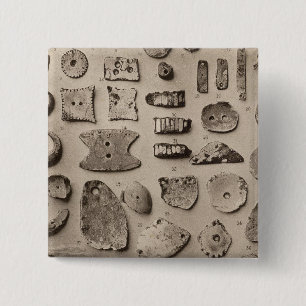 XII Shell ornaments, So California 15 Cm Square Badge