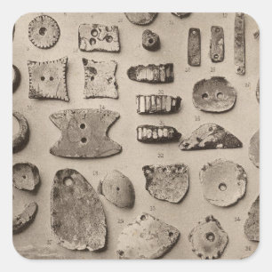 XII Shell ornaments, So California Square Sticker