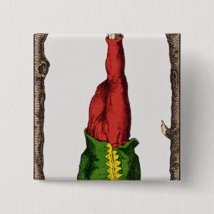 XII The Hanged Man, tarot card 15 Cm Square Badge