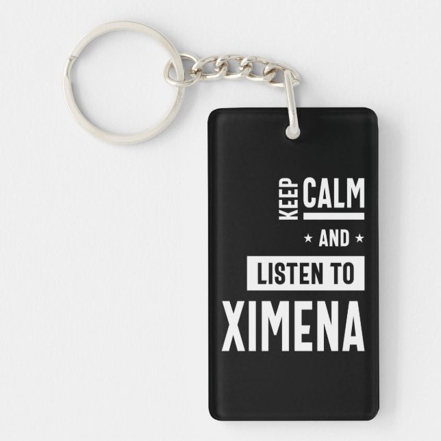 Ximena Personalised Name Birthday Gift Key Ring (Front)