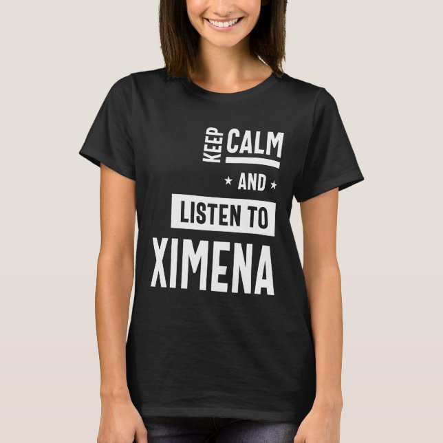 Ximena Personalised Name Birthday Gift T-Shirt (Front)