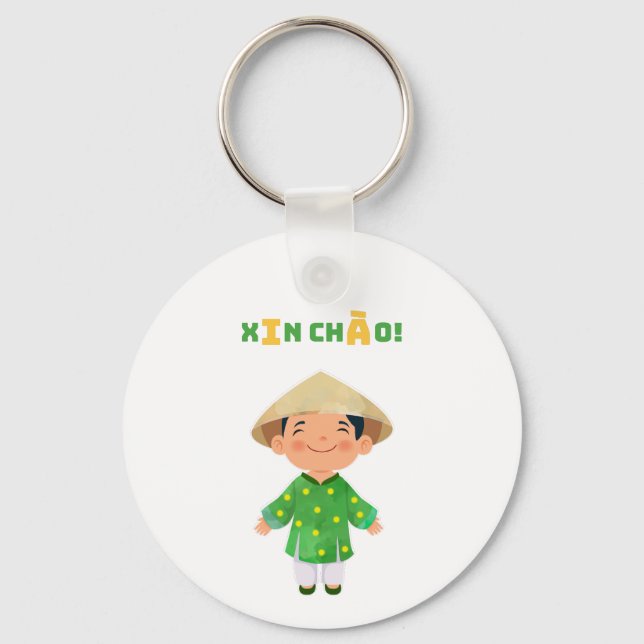 XIN CHÀO! Vietnam Keychain (Front)