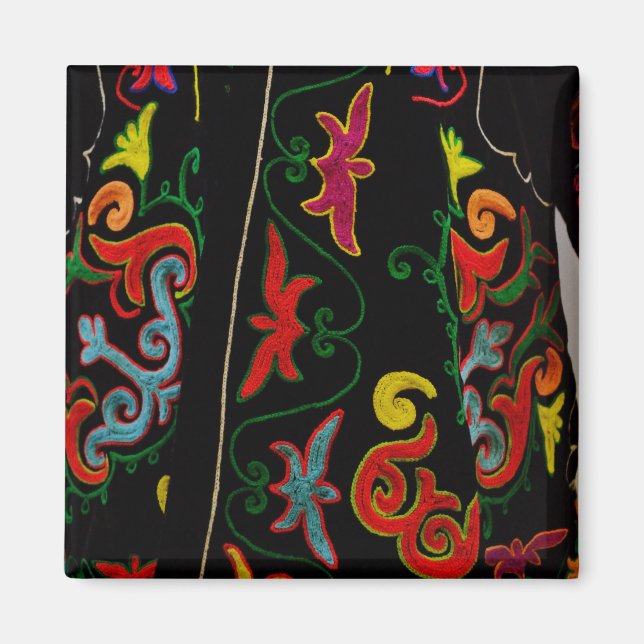 Xinjiang Embroidery Floral Magnet (Front)
