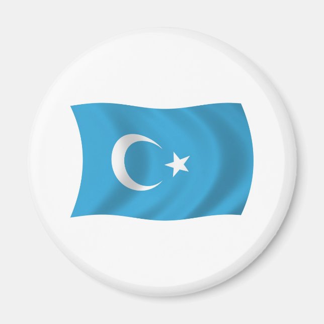 Xinjianj Uigur Flag Magnet (Front)