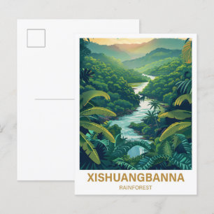 Xishuangbanna Rainforest Yunan Tiongkok Travel Postcard