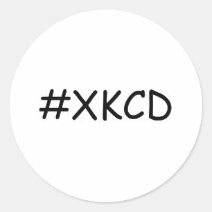xkcd Hashtag Classic Round Sticker