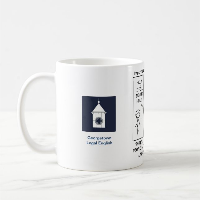 xkcd linguist humour - Georgetown OLE Coffee Mug (Left)