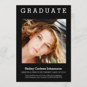 XL Graduation Photo Grad Party Invitation