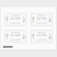 XL Homemade Soy Candle Pine Sprig Write On