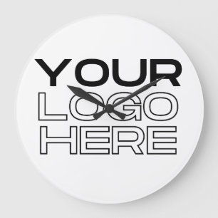 XL Large Business Logo Custom Clock