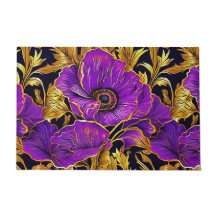 XLarge purple and gold flowers