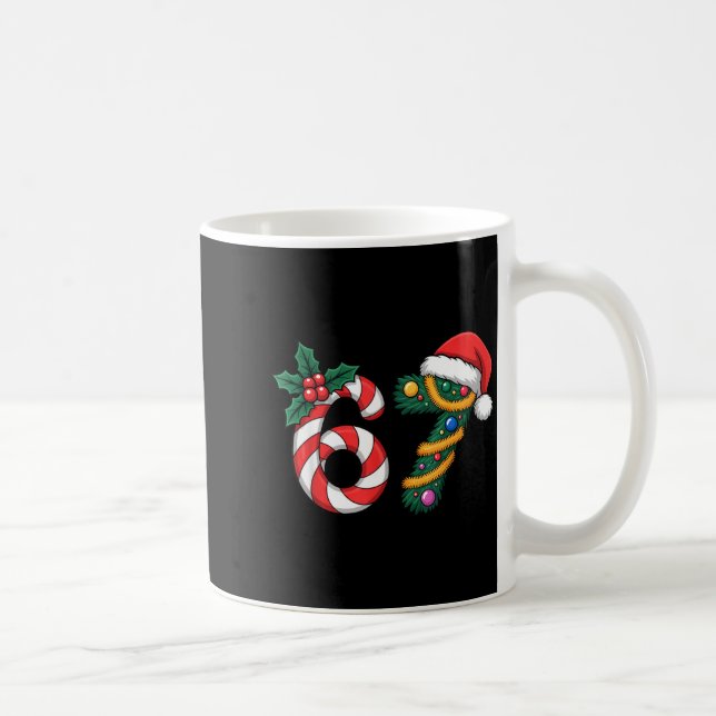 Xmas 67 Candy Canes Santa Christmas 67 Humor  Coffee Mug (Right)