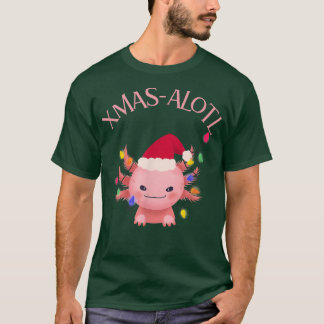 Xmas-Alotl Axolotl Christmas Lights XMAS Tree Happ T-Shirt