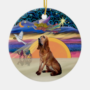 XMas Angel - Bloodhound Ceramic Ornament