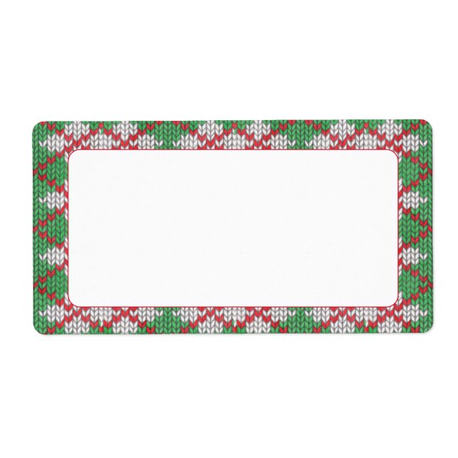 XMAS ARGYLE KNIT 2"x3.75" Labels (Front)