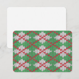 XMAS ARGYLE KNIT 3.5x5 Flat Card / Horizontal