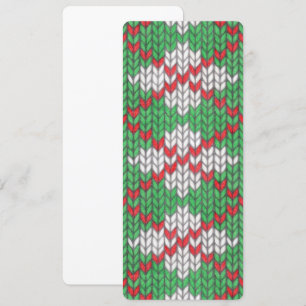 XMAS ARGYLE KNIT 4x9.25 Flat Card / Vertical