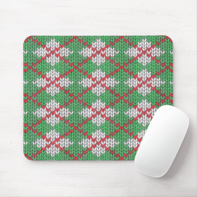XMAS ARGYLE KNIT Mouse Pad (With Mouse)