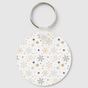 Xmas Art Deco Interior Key Ring