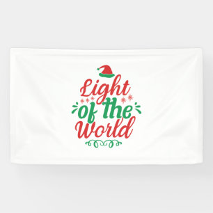 Xmas Art Light Of The World Banner