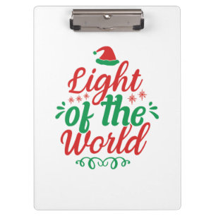 Xmas Art Light Of The World Clipboard