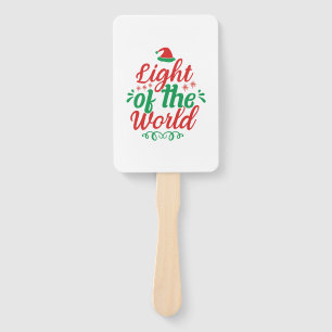 Xmas Art Light Of The World Hand Fan