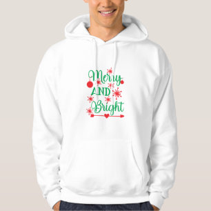 Xmas Art Merry And Bright Hoodie