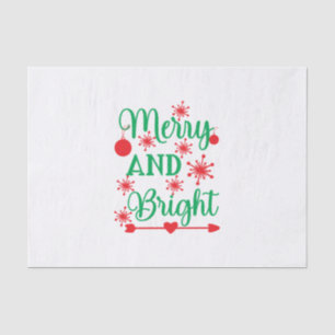 Xmas Art Merry And Bright Tissue Paper