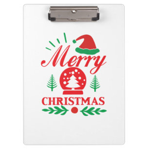 Xmas Art Merry Christmas Clipboard