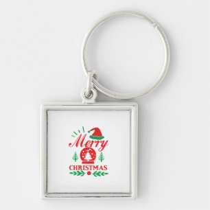 Xmas Art Merry Christmas Key Ring