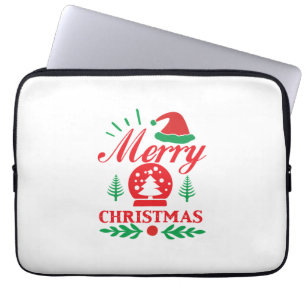 Xmas Art Merry Christmas Laptop Sleeve