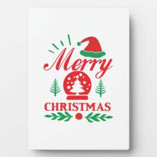 Xmas Art Merry Christmas Plaque