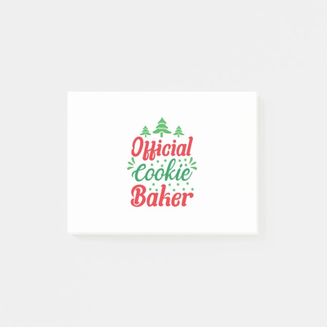 Xmas Art Official Cookie Baker Post-it Notes (Front)
