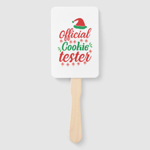 Xmas Art Official Cookie Tester Hand Fan