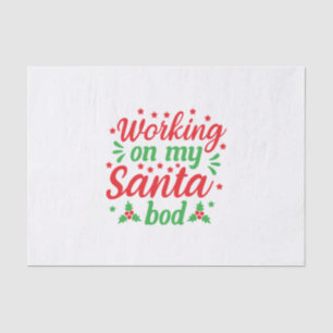 Xmas Art Working On My Santa Bod Tissue Paper